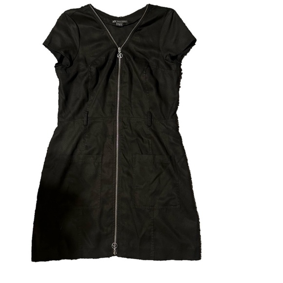 Armani Exchange Full Zip Black Women’s Dress Size 14 - Picture 1 of 6
